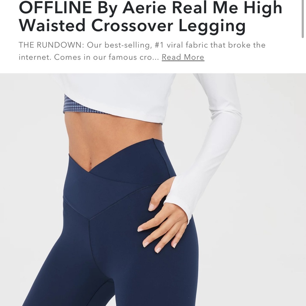 XS Aerie leggings color navy